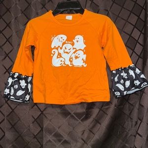 Kid’s Halloween shirt & pumpkin headband set, Size: 3-4T